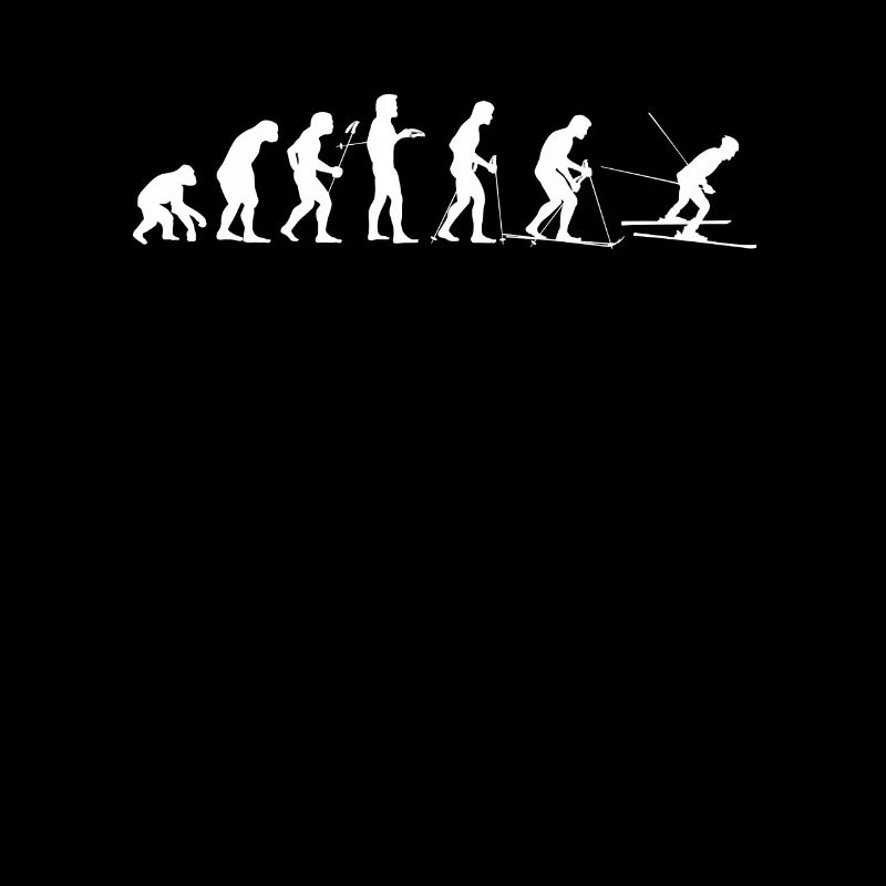 Human evolution skiing