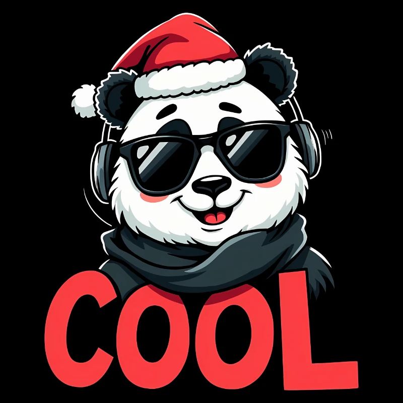 cool panda christmas