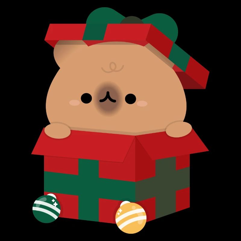 Capybara Weihnachtsgeschenk