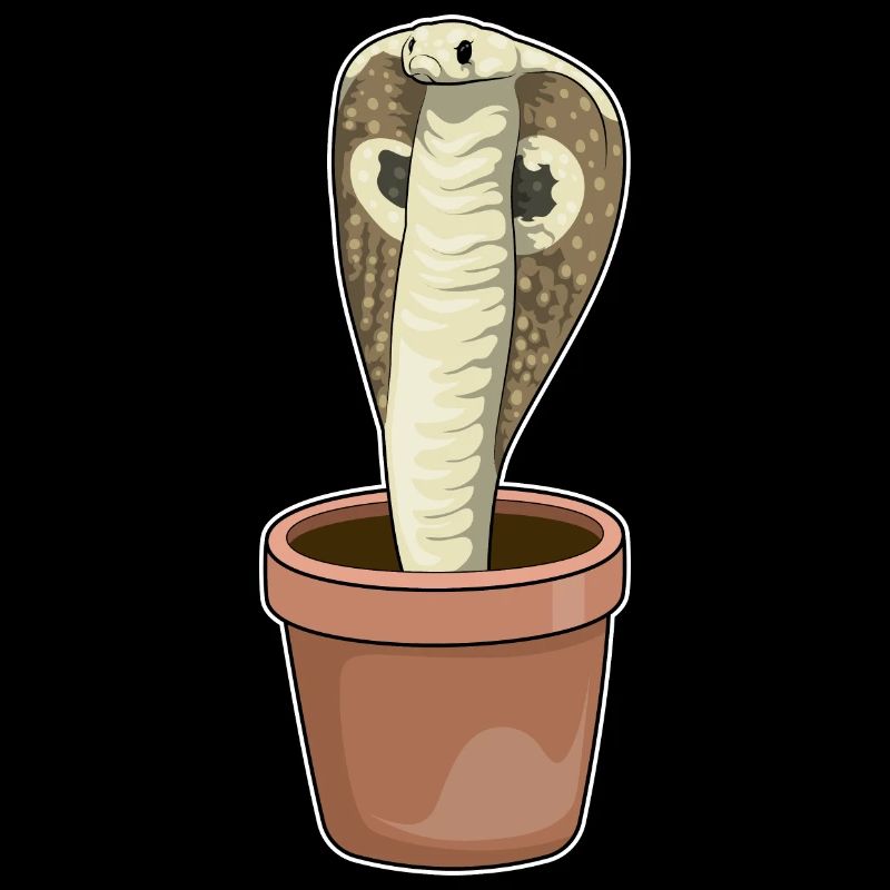 Pot de fleurs de serpent