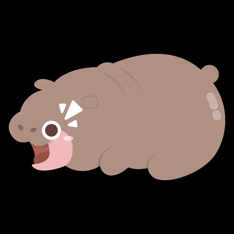 Wütender Muh Deng Nilpferd