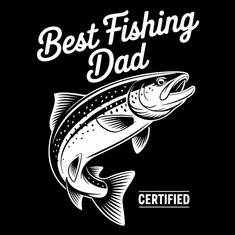 Papa ist der beste Angler mit springender Forelle