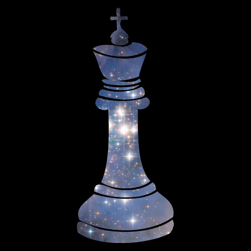 King Chess Piece Starry Night Galaxy Gift