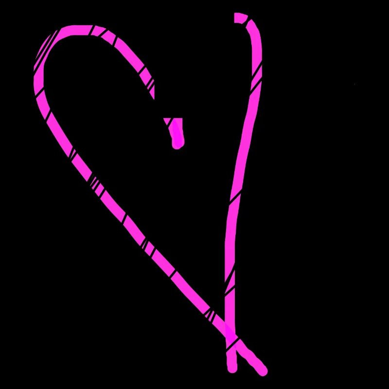 Rosa Herz mit Einschnitten Geschenkidee pink