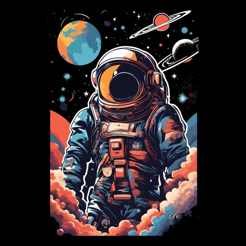 Astronaute cool dans l’espace