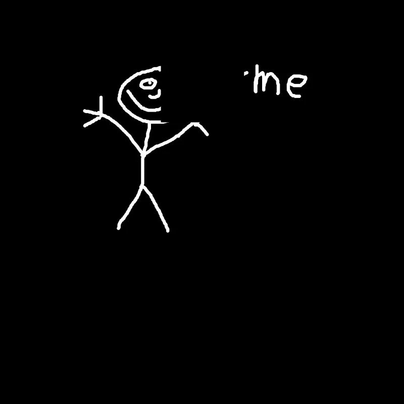 Stick man drawing