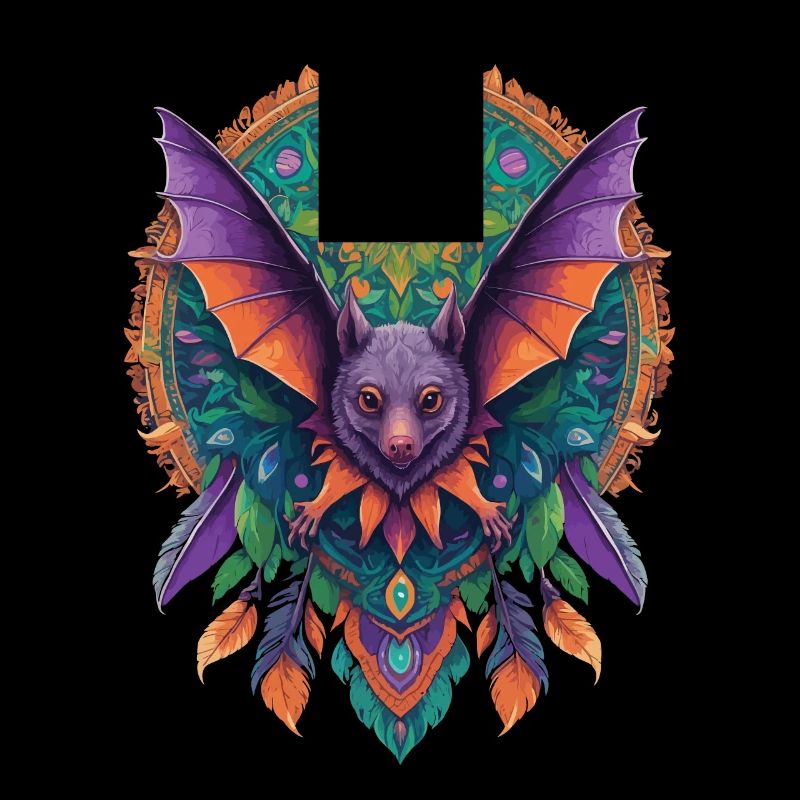 Flying Fox Mandala Dream Catcher Design