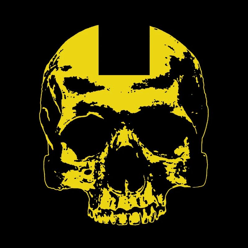 Crâne Crâne Crâne Jaune