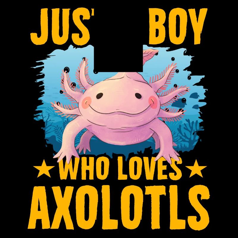 Nur ein Junge, der Axolotl liebt