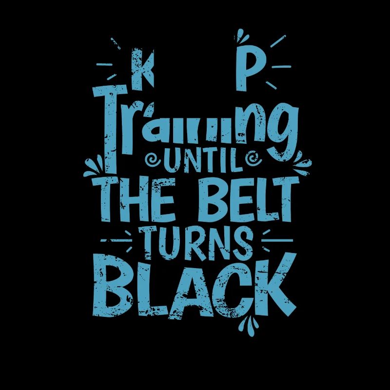 Karate, Keep Training until the Belt turns Black