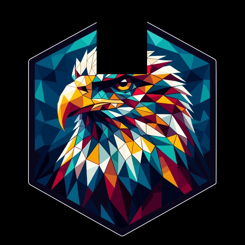 White-tailed eagle in polygon representation