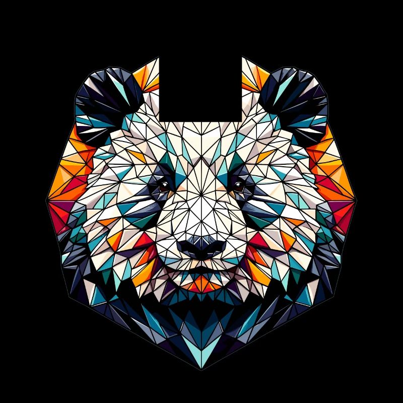 Panda in Polygonendarstellung