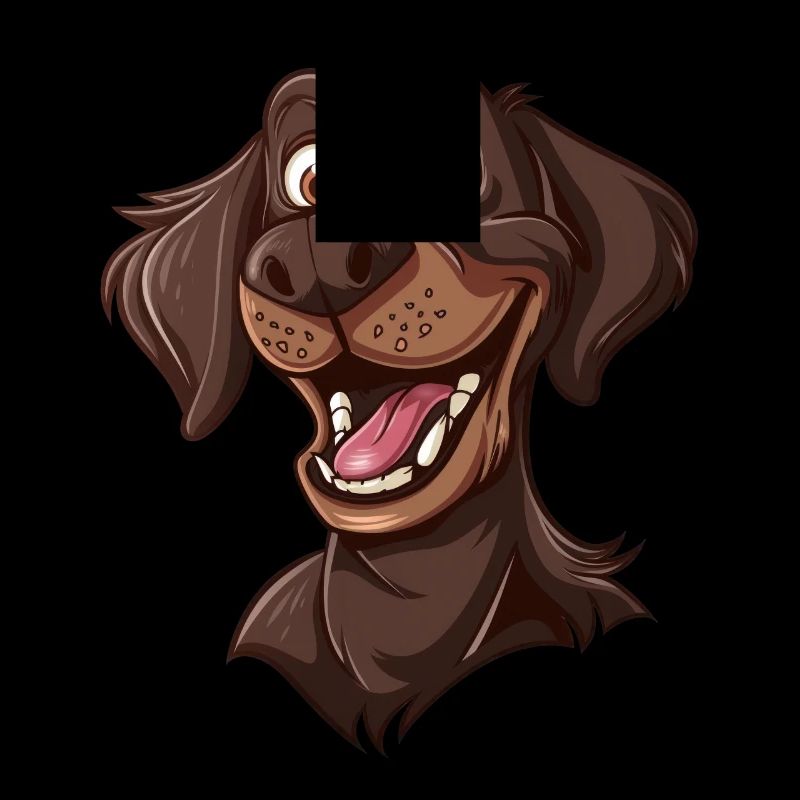 Caniche Pointer | Illustration de dessin animé