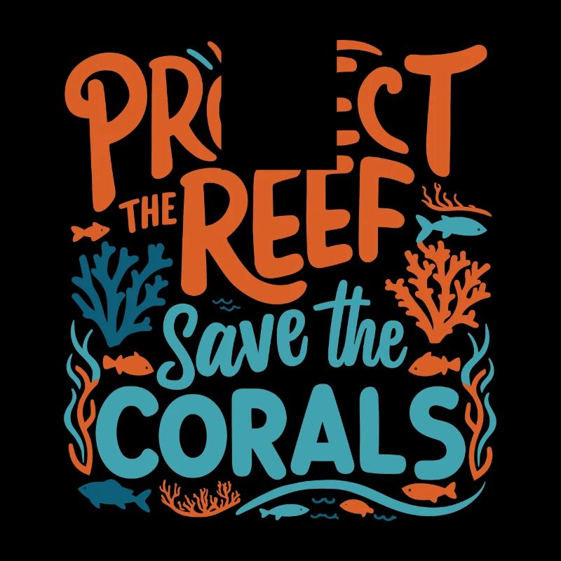 Protect the Reefs Save the Corals Ocean lover