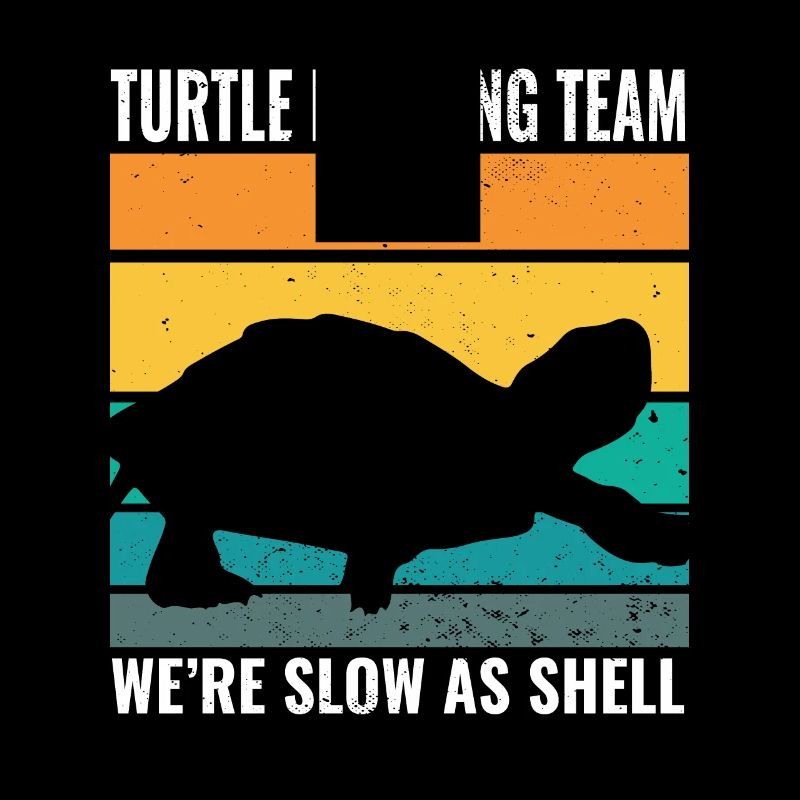 Turtle Running Team Nous Sommes Lents Comme Shell Drôle