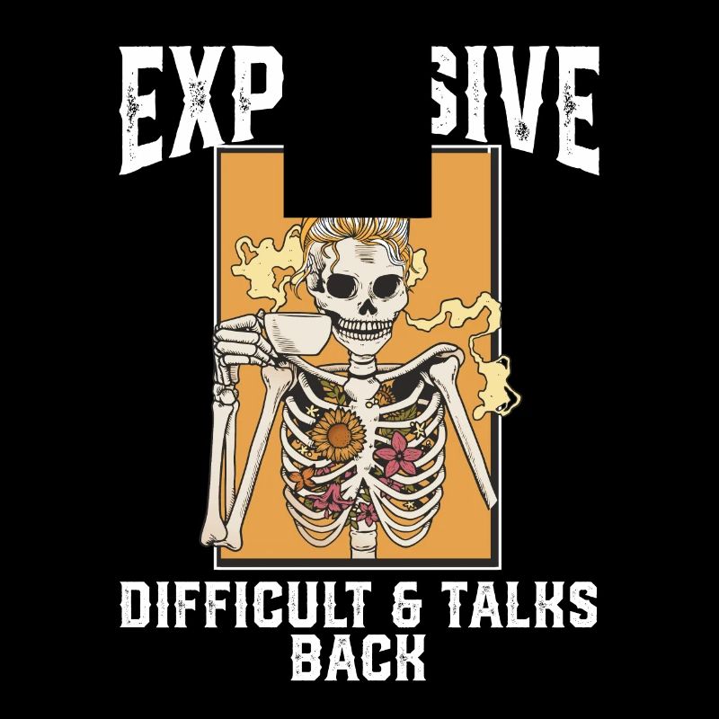 ex Skeleton Drinking Coffee Expensive Difficult An