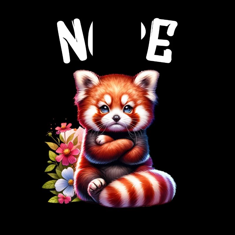 Panda roux Drôle de dicton Nope Renard de Feu
