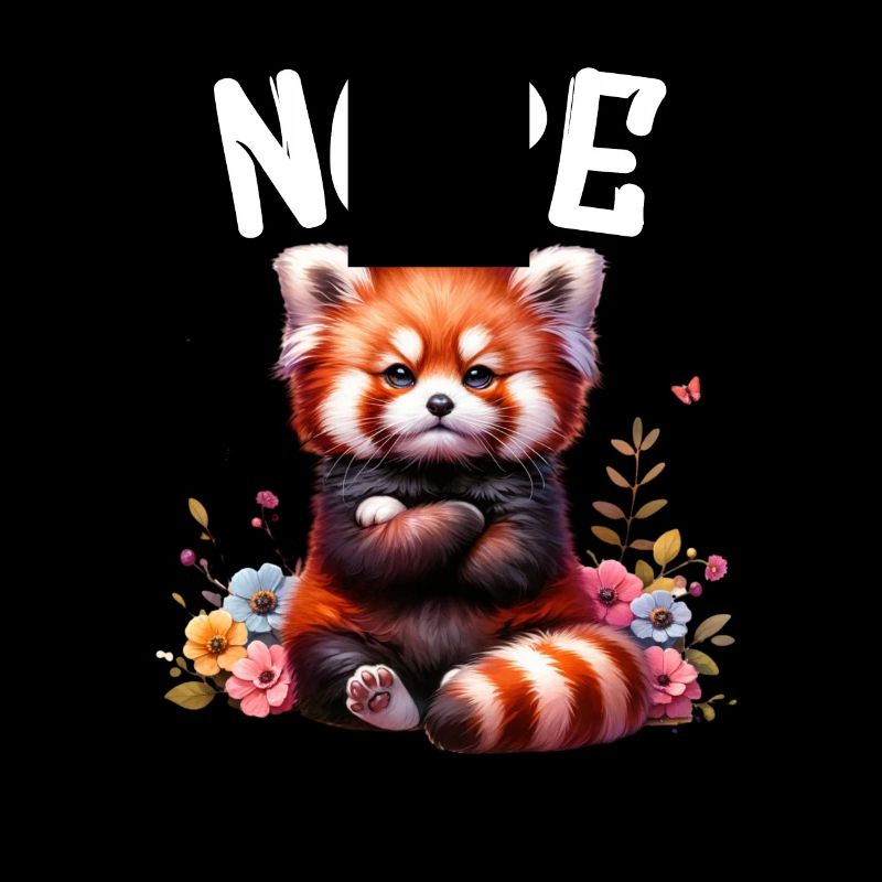 Red Panda Funny Saying Nope Fire Fox