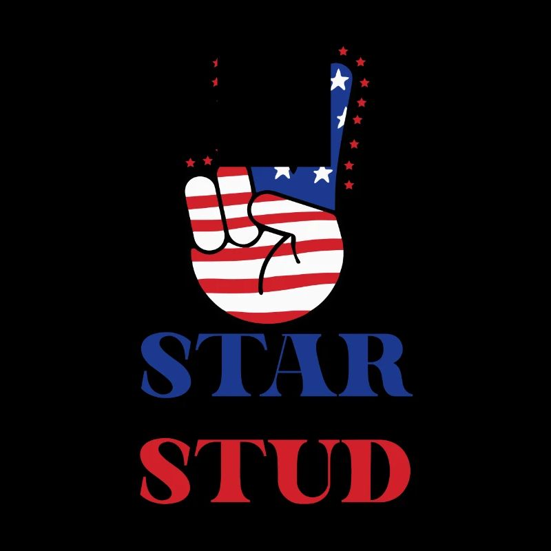 Star Spangled Stud Signe de paix Drapeau des États-Unis