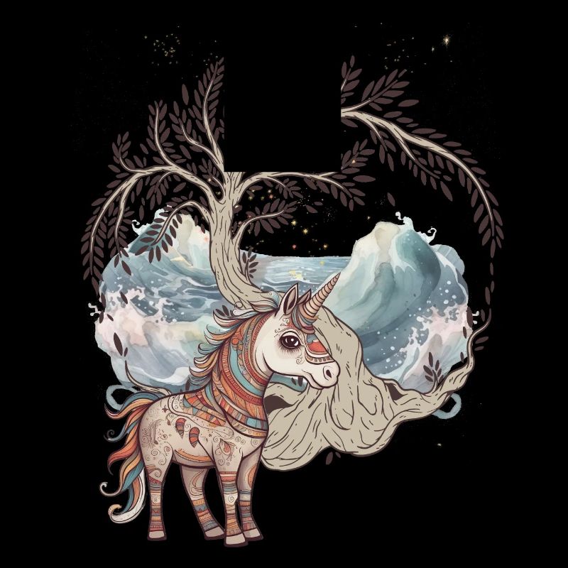 Mystisch Einhorn Einhörner Pferd Pferde Fabelwesen