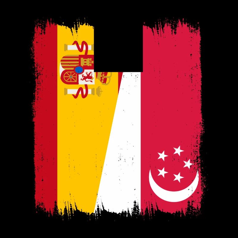 Espagne Drapeau de Singapour