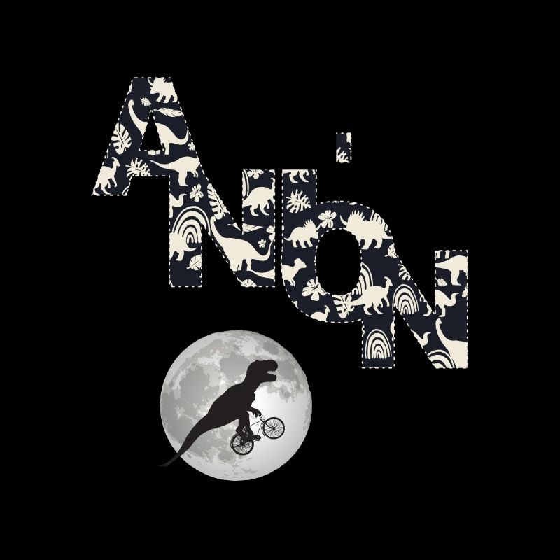 ANTON - Beautiful boy name with dinosaur