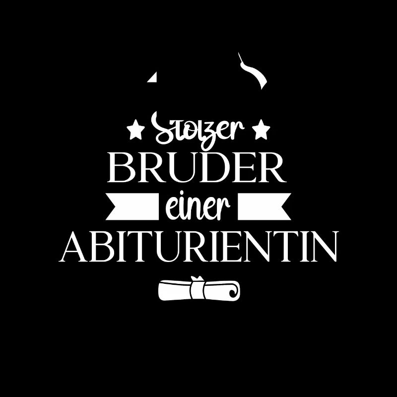 Stolzer Bruder einer Abiturientin