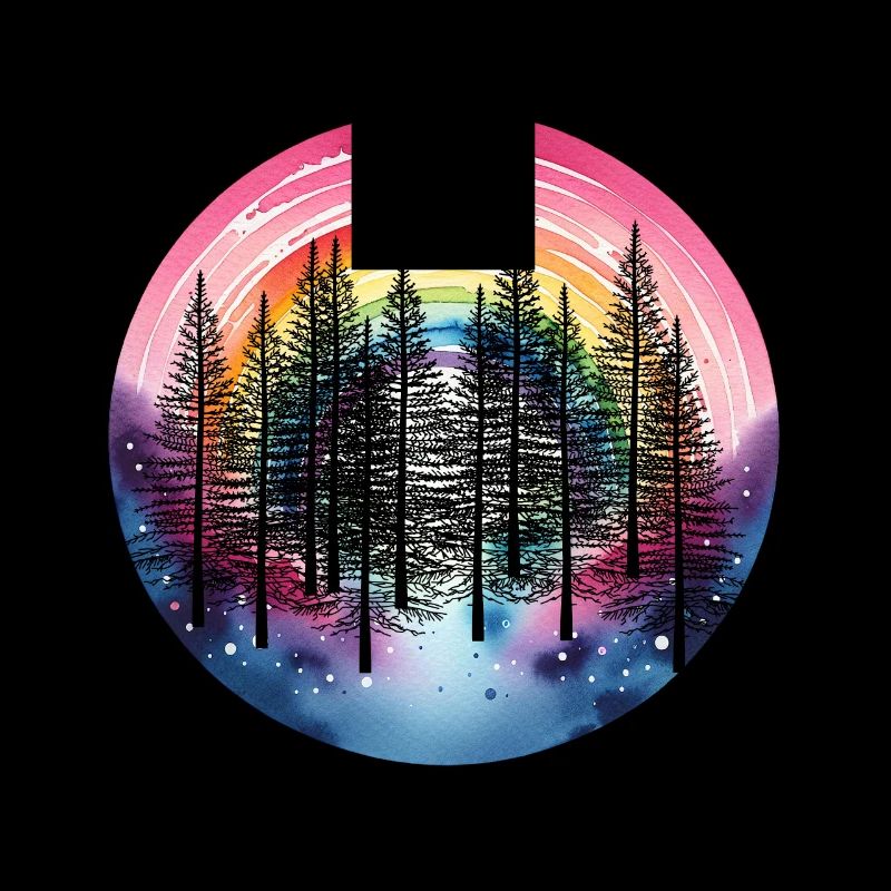 Rainbow Forest Nature Nature Lover Spruce Tree