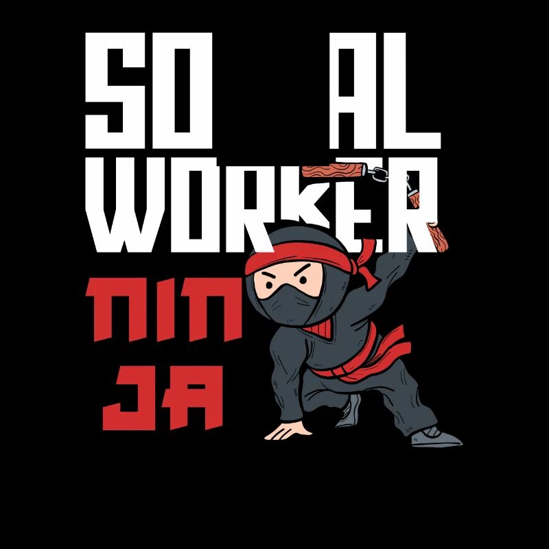 Sozialarbeiter Ninja Krieger Design