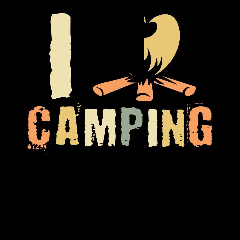 Feu de camp pour campeurs Feu de joie J’adore le camping