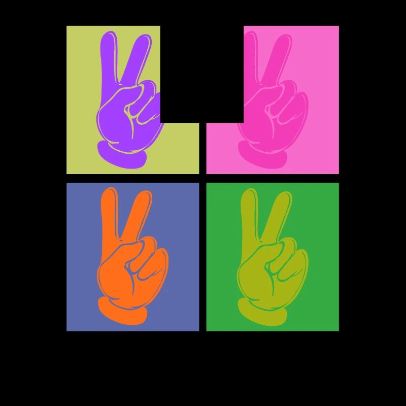 Bunter Friedensgriff Pop Art Design