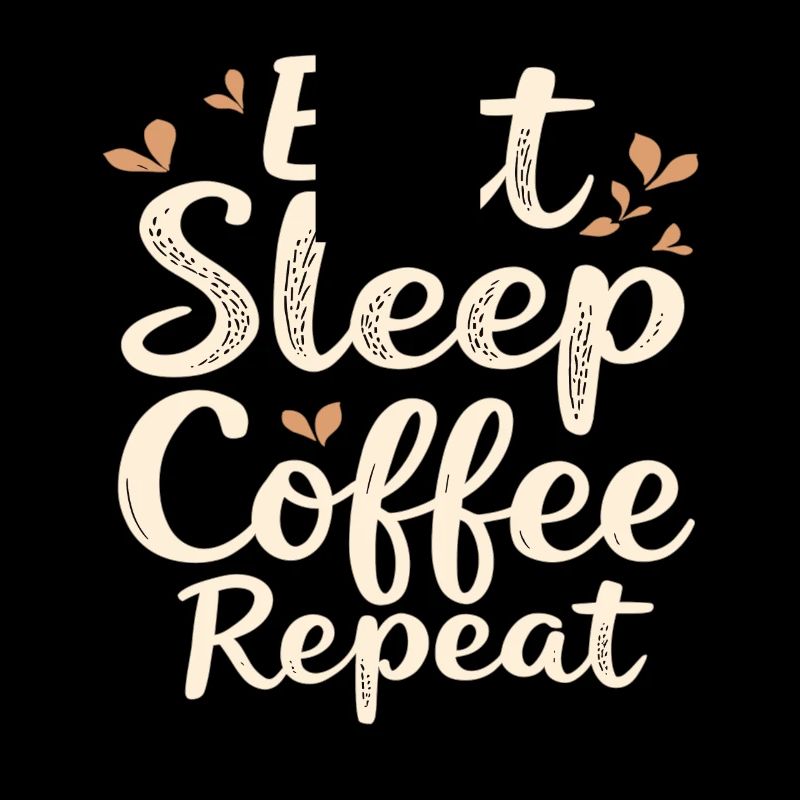 Manger du café de sommeil Répéter le café Café drôle
