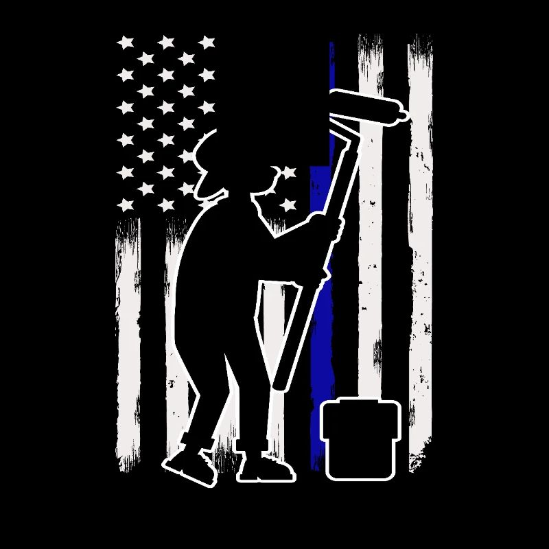 Painter Flag Silhouette Creative