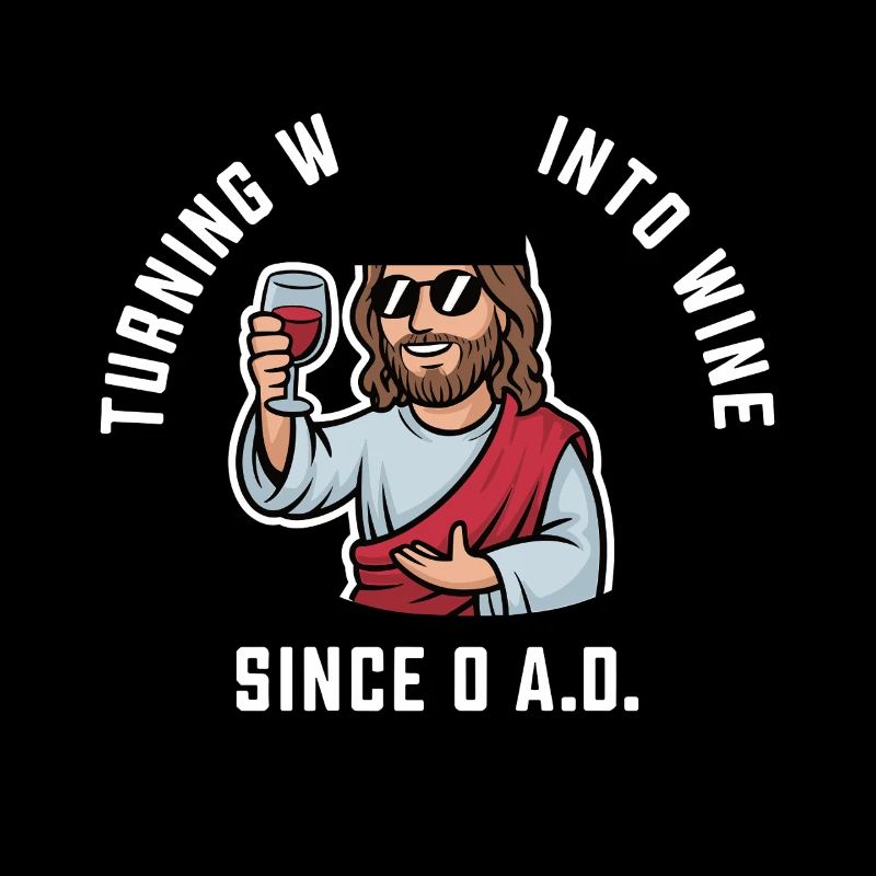 Turning water into wine since 0 A.D. Funny Jesus