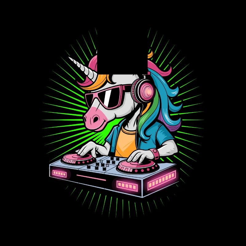 DJ Einhorn Musik Regenbogen Stil Kopfhörer