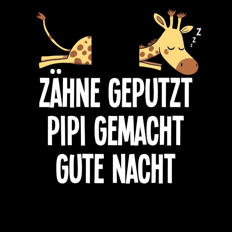 Teeth brushed Good night sleeping giraffe