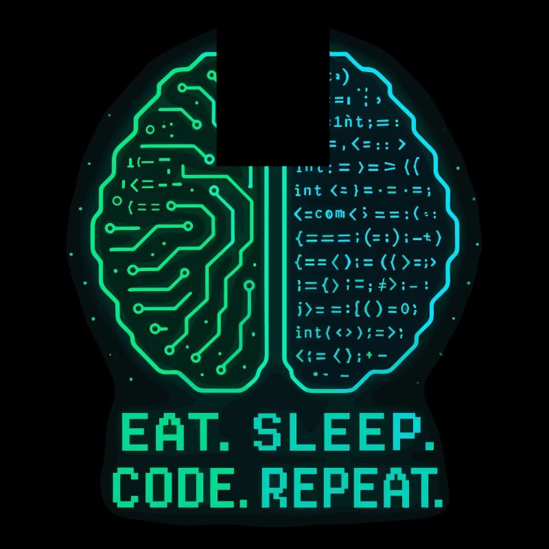 Eat Sleep Code Repeat Geek Design