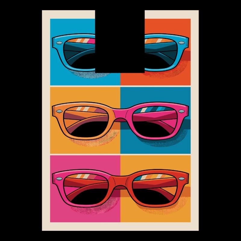 Lunettes de soleil colorées style Pop Art