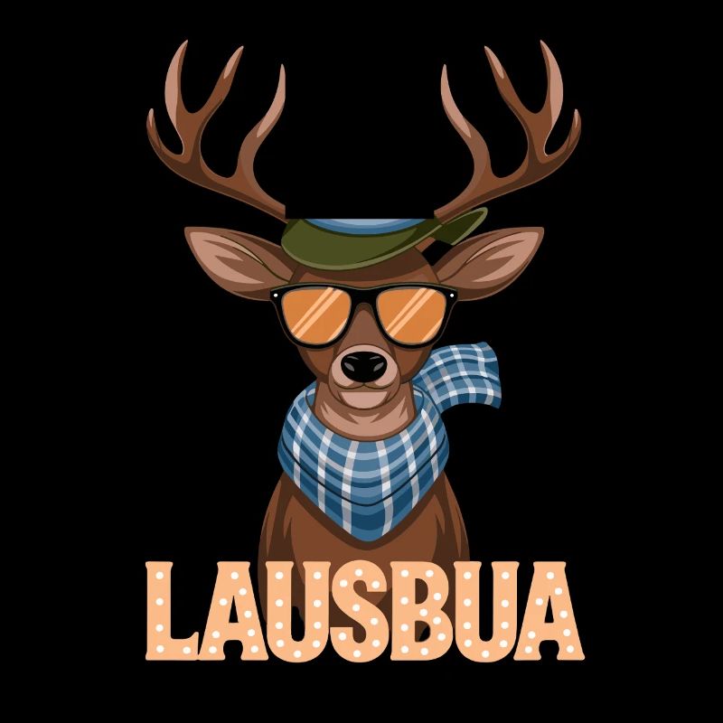 Lausbua deer with sunglasses and hat