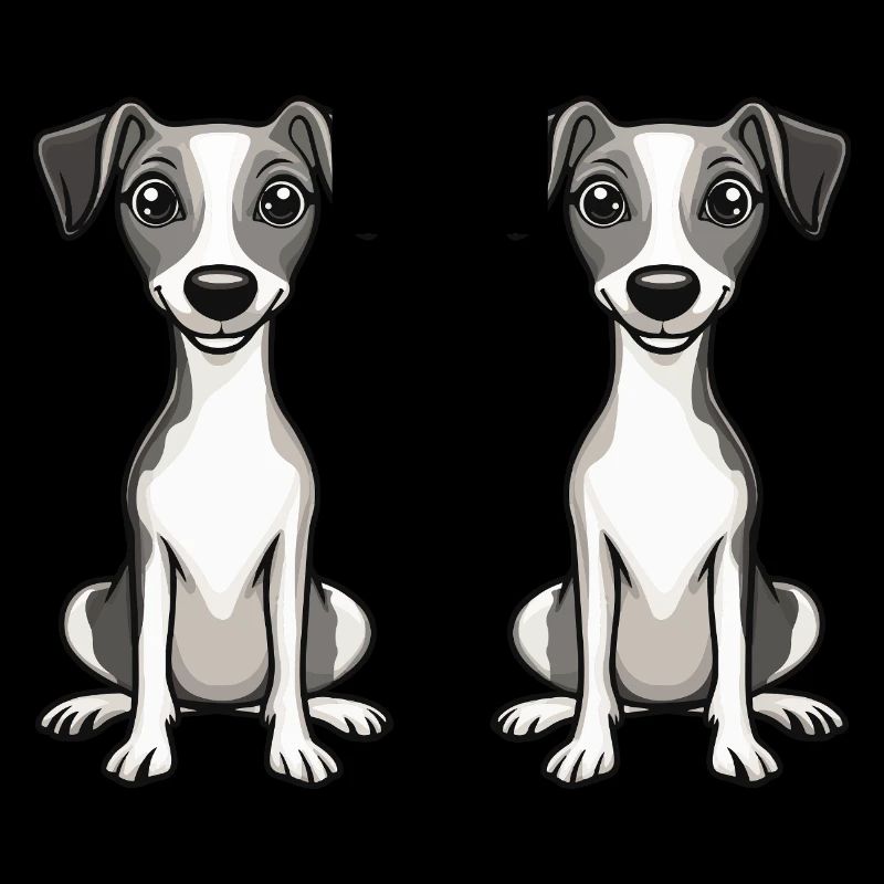 Whippet Hund Comic