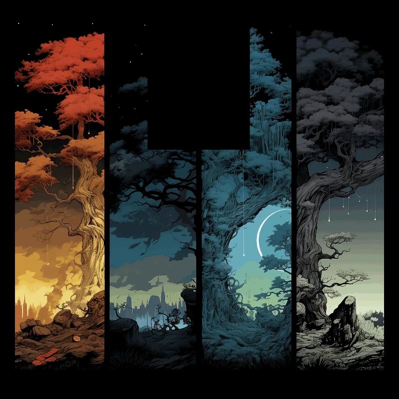 Magical Tree Landscapes in the Annual Cycle