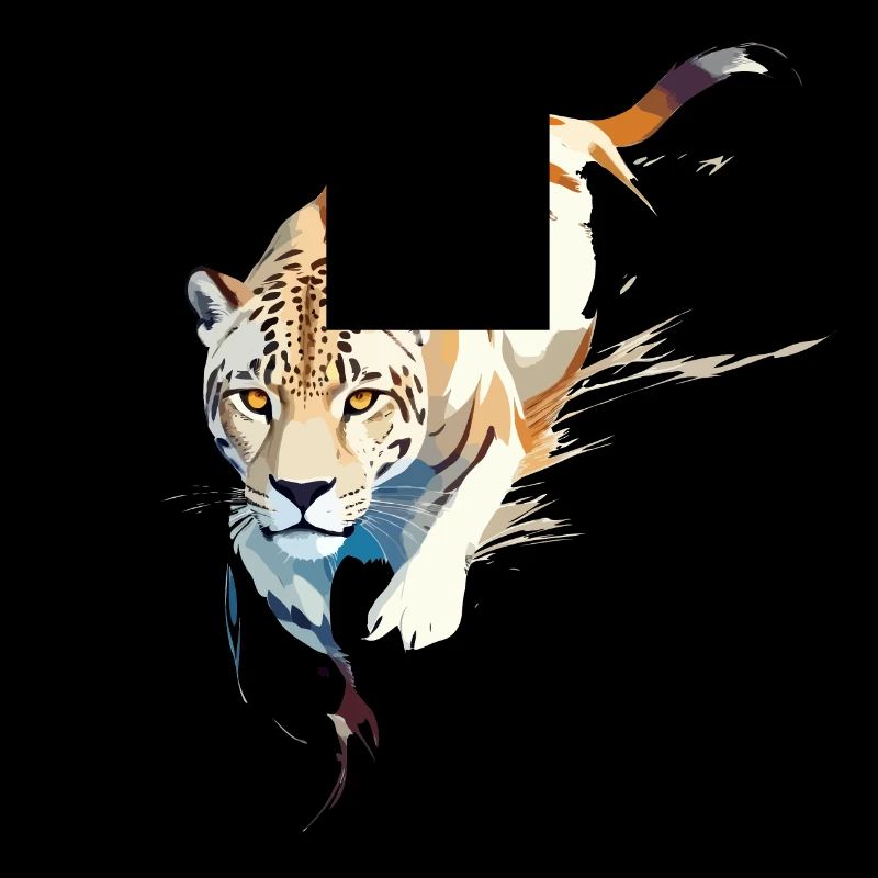 Leopard Vektor Kunst mit lebendiger Illustration