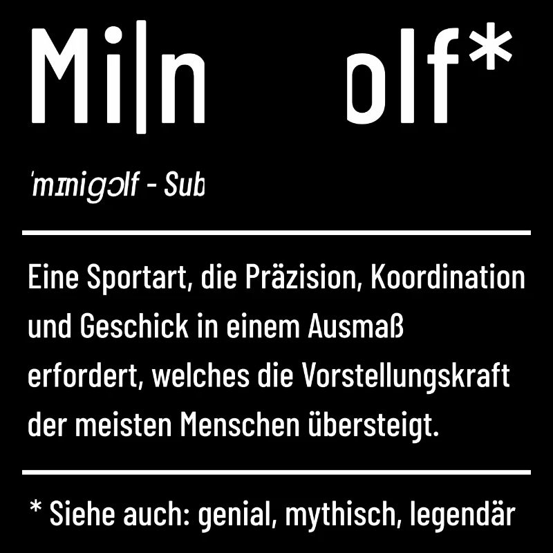 Minigolf Definition Miniatur Golf - Bahnengolf