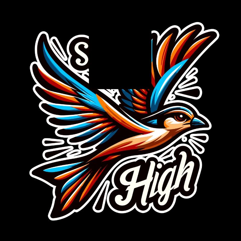 Soar High - Bird Illustration