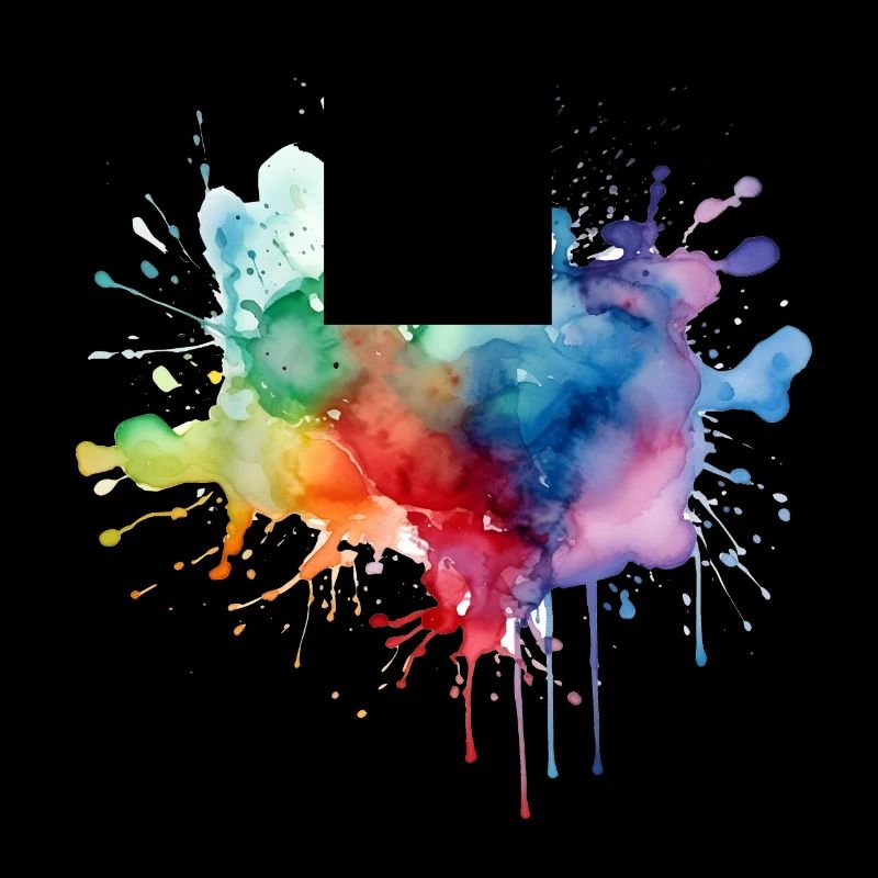 Wasserfarben Splash Spritzer Farbenfroh Acryl