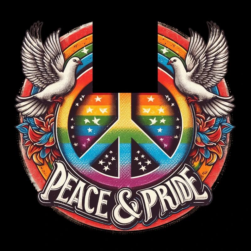 LGBT Peace and Pride Rainbow Design