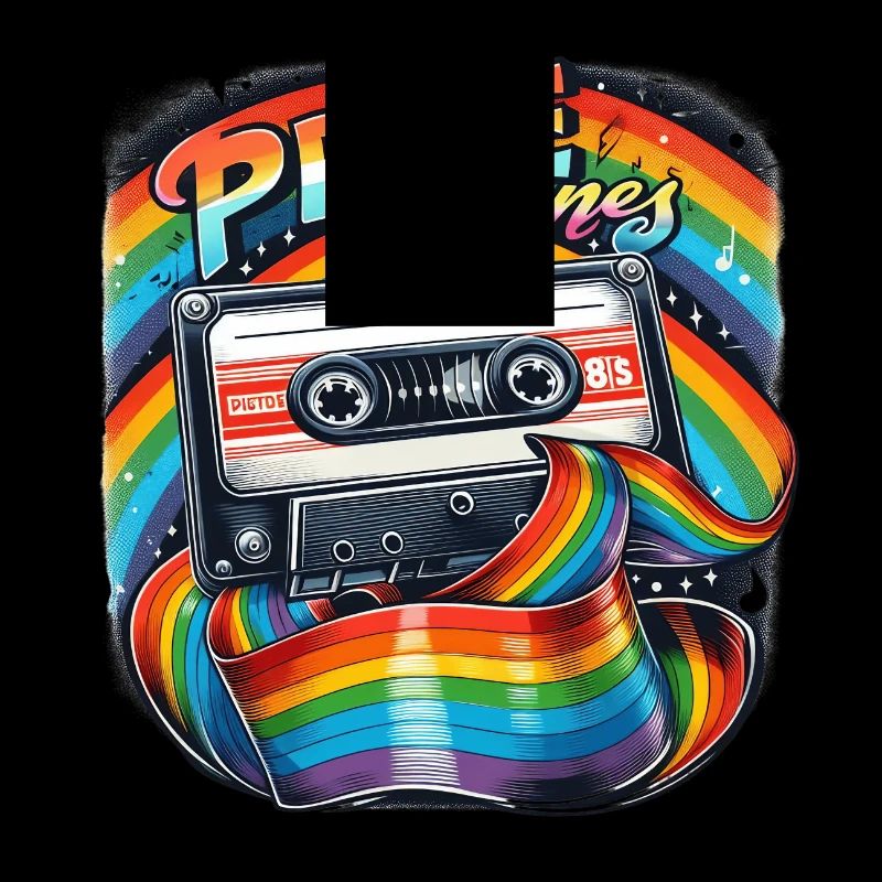 Pride Tunes Cassette arc-en-ciel rétro