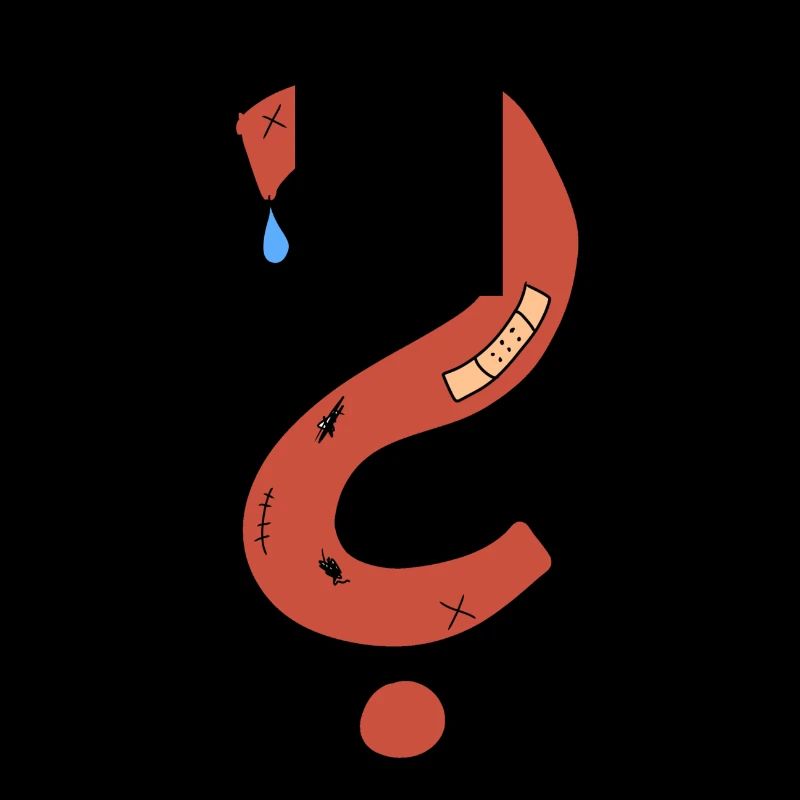 Fragezeichen Narben traurig pflaster