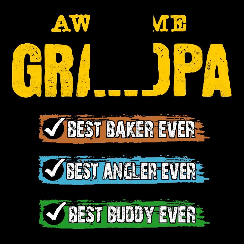 Opa bester Angler Bäcker Kumpel Buddy