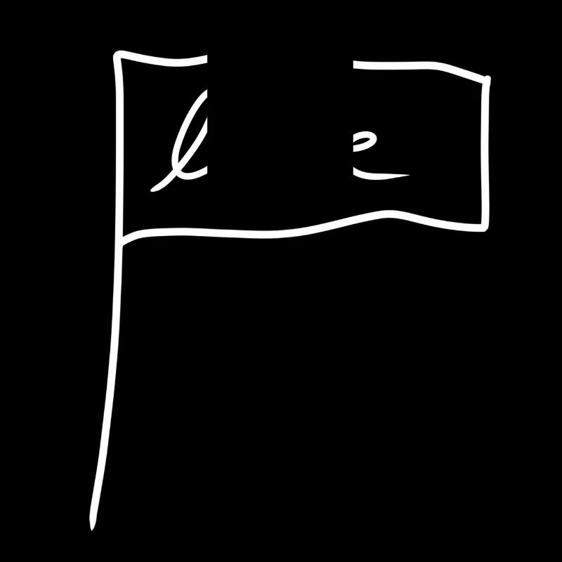 Drapeau Symbole Forme Amour